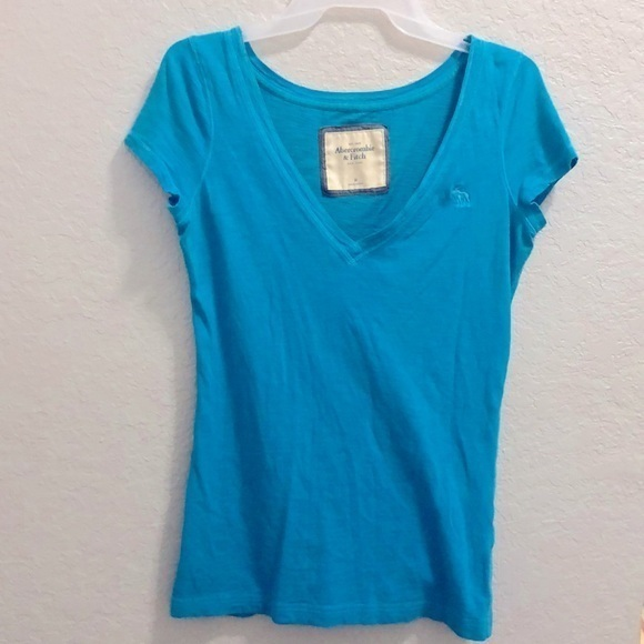 Abercrombie Blue Vneck Shirt - Picture 1 of 2